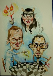Executam la comanda caricaturi, portrete, tricouri, ilustratie, icoane