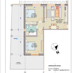 apartament 3 camere 70 mp + 50 mp gradina privata