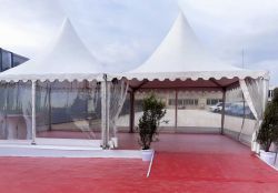 Inchirieri corturi pagoda transparente, deschidere 5m, lungime modulara 5m
