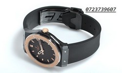 hublot clasic slim, full ceramic case, rose gold case, 7750 eta.