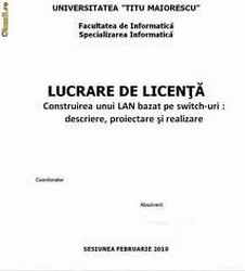REALIZEZ LUCRARI DE LICENTE, PROIECTE SI REFERATE