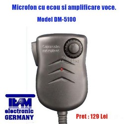 Microfon Statie Radio CB cu ecou si amplificare voce (modulatie) TEAM GERMANY
