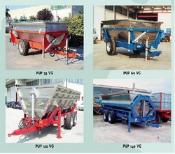 Remorci cu bena din inox pentru transport struguri
